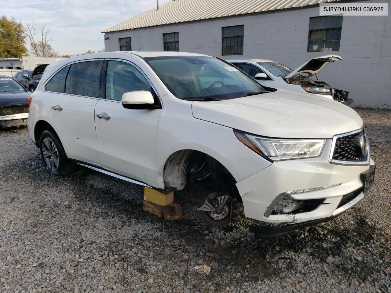 2019 Acura Mdx VIN: 5J8YD4H39KL036978 Lot: 78388374