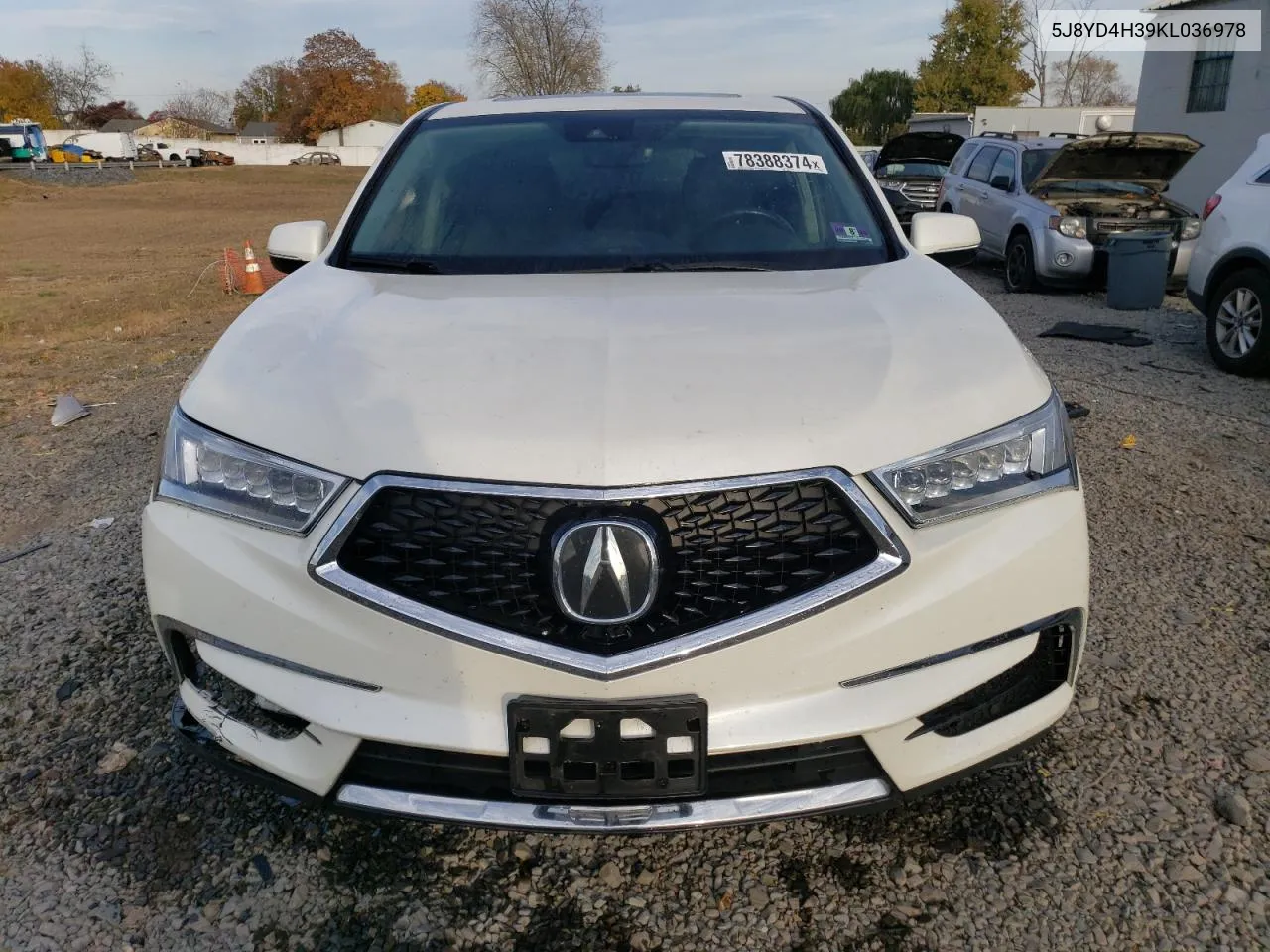 2019 Acura Mdx VIN: 5J8YD4H39KL036978 Lot: 78388374