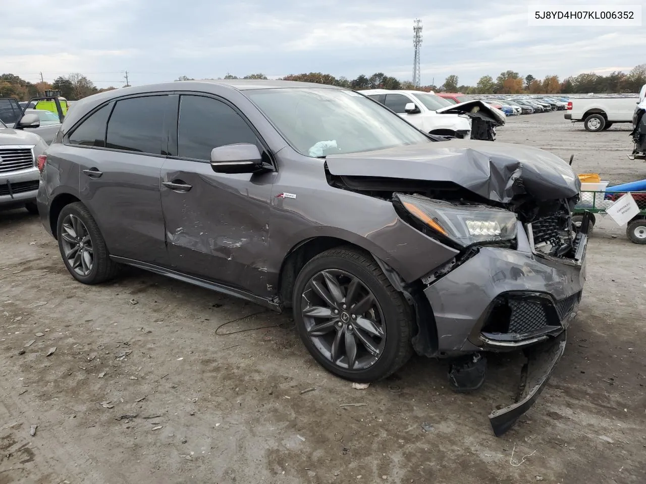 2019 Acura Mdx A-Spec VIN: 5J8YD4H07KL006352 Lot: 78507304