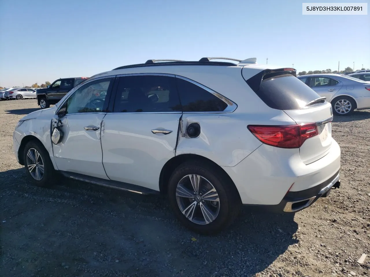 2019 Acura Mdx VIN: 5J8YD3H33KL007891 Lot: 79019574