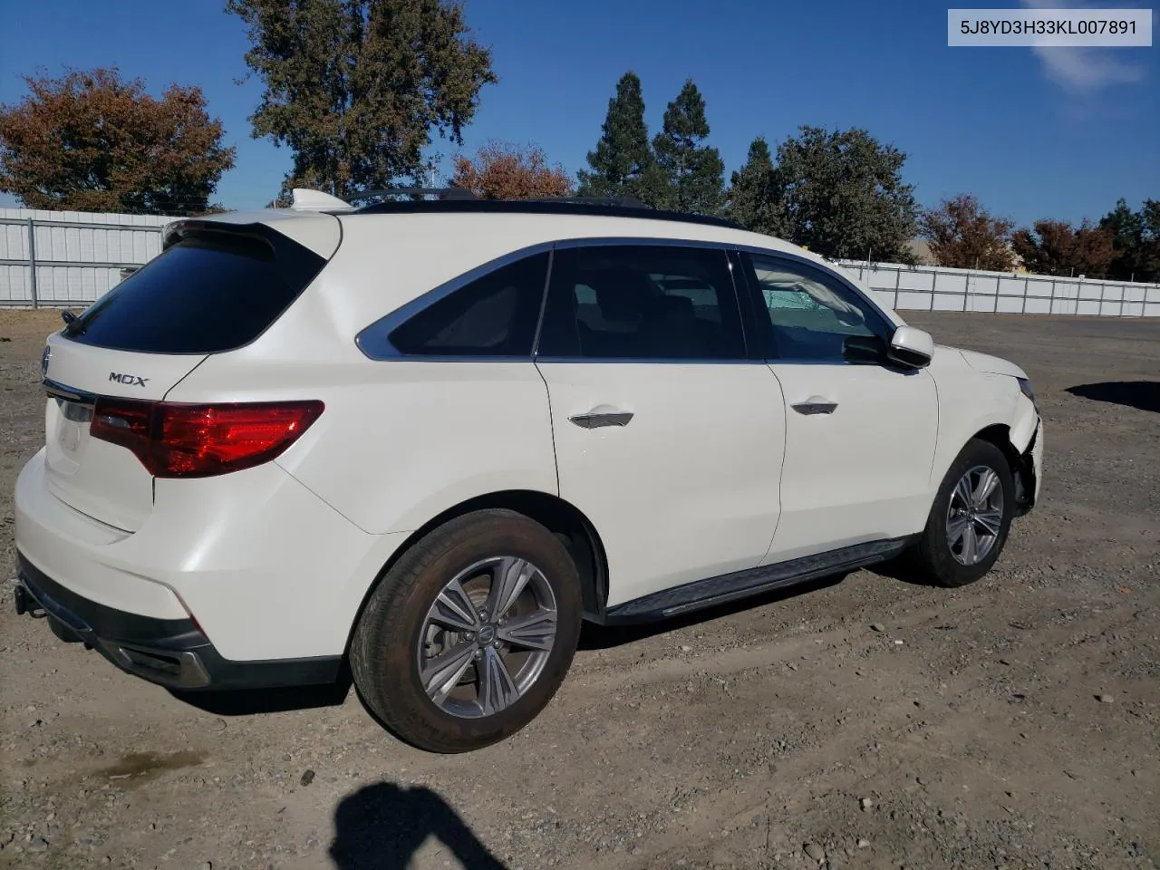 2019 Acura Mdx VIN: 5J8YD3H33KL007891 Lot: 79019574