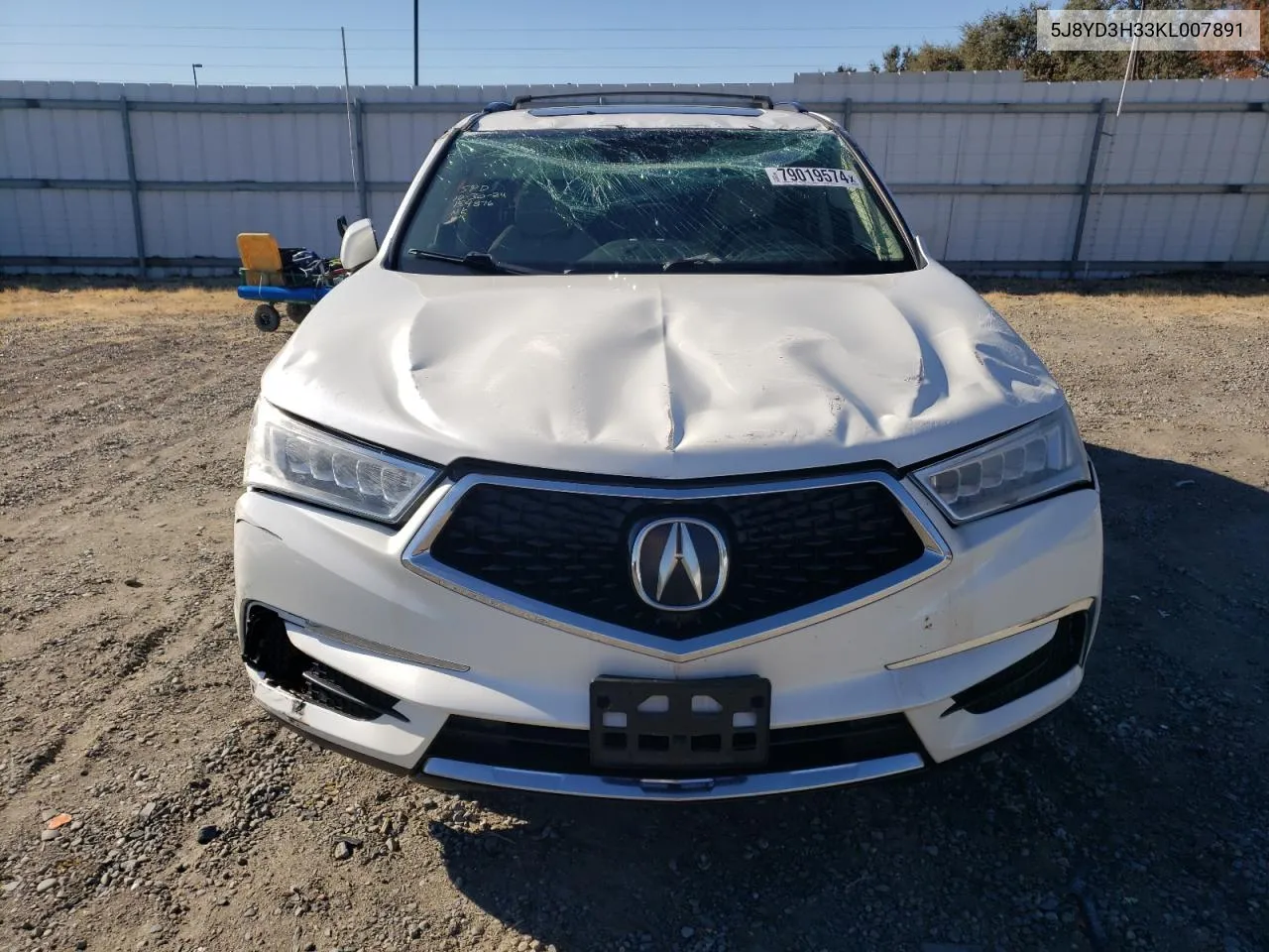 2019 Acura Mdx VIN: 5J8YD3H33KL007891 Lot: 79019574