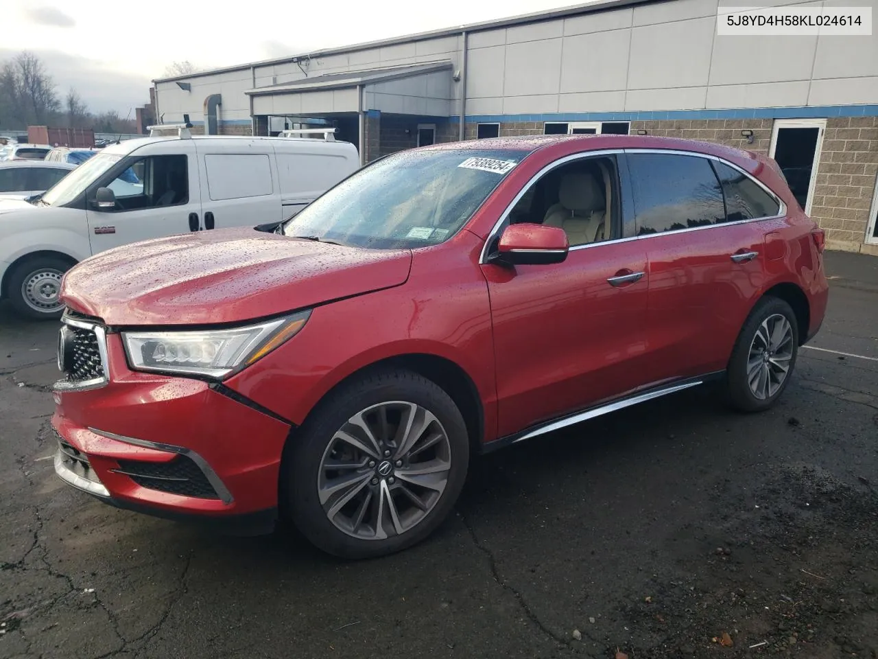 2019 Acura Mdx Technology VIN: 5J8YD4H58KL024614 Lot: 79389254