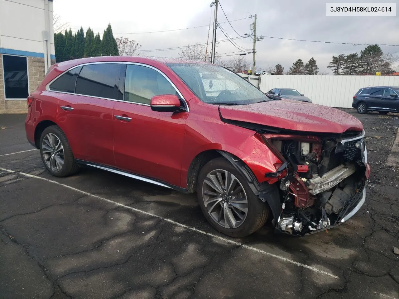 2019 Acura Mdx Technology VIN: 5J8YD4H58KL024614 Lot: 79389254