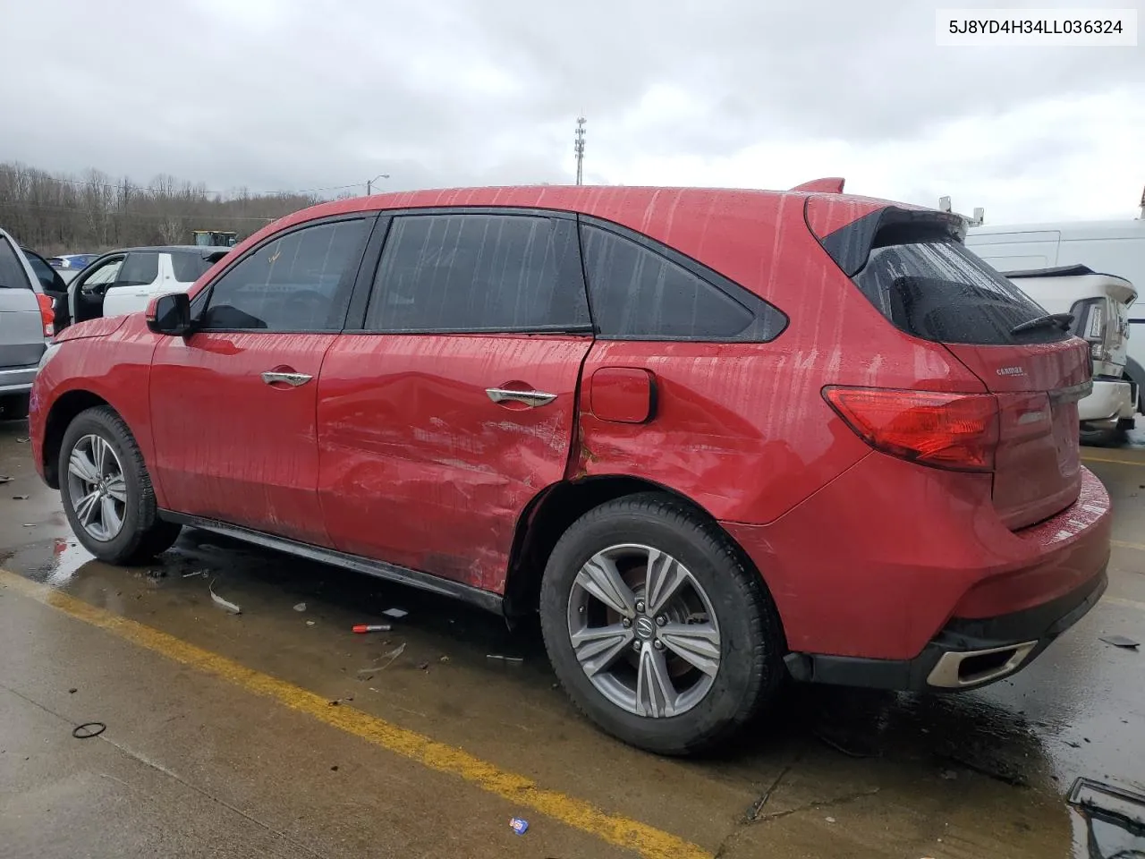 2020 Acura Mdx VIN: 5J8YD4H34LL036324 Lot: 40048244