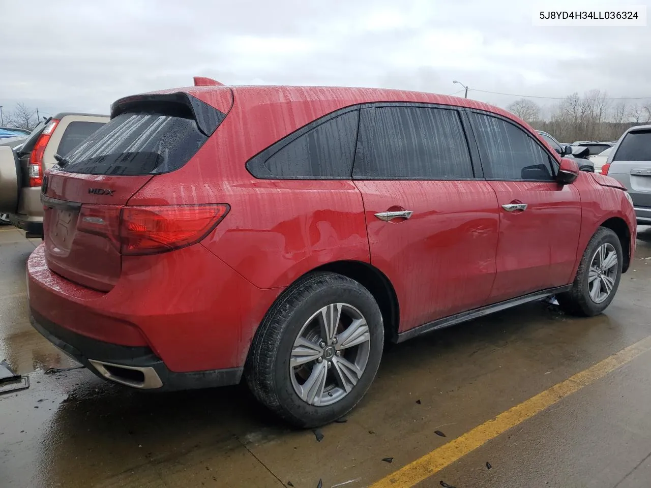 2020 Acura Mdx VIN: 5J8YD4H34LL036324 Lot: 40048244