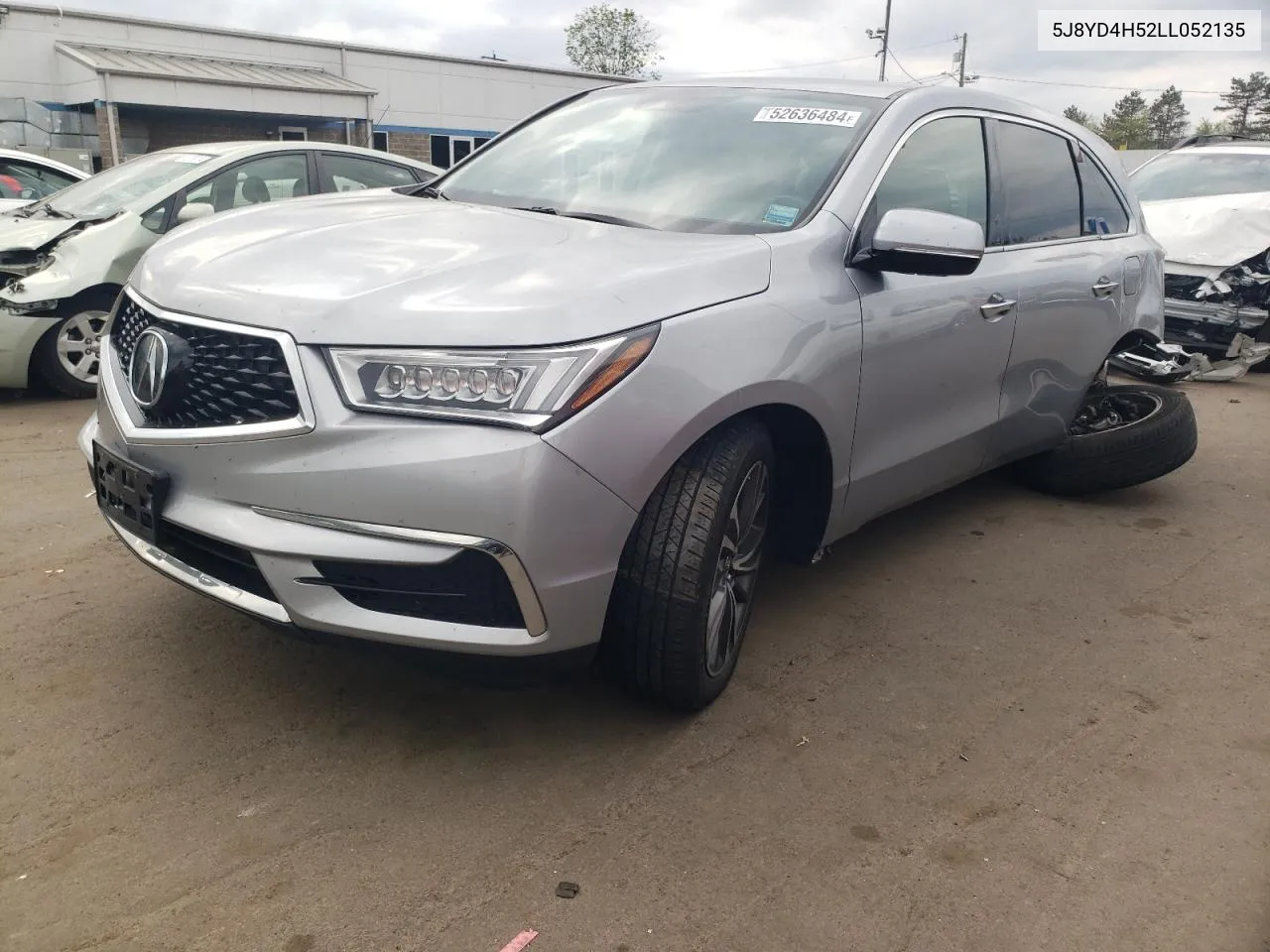 2020 Acura Mdx Technology VIN: 5J8YD4H52LL052135 Lot: 52636484