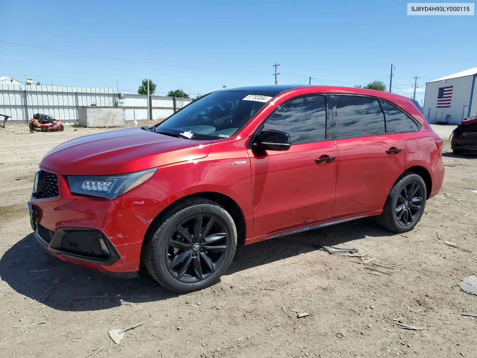 2020 Acura Mdx Advance VIN: 5J8YD4H93LY000115 Lot: 57783084