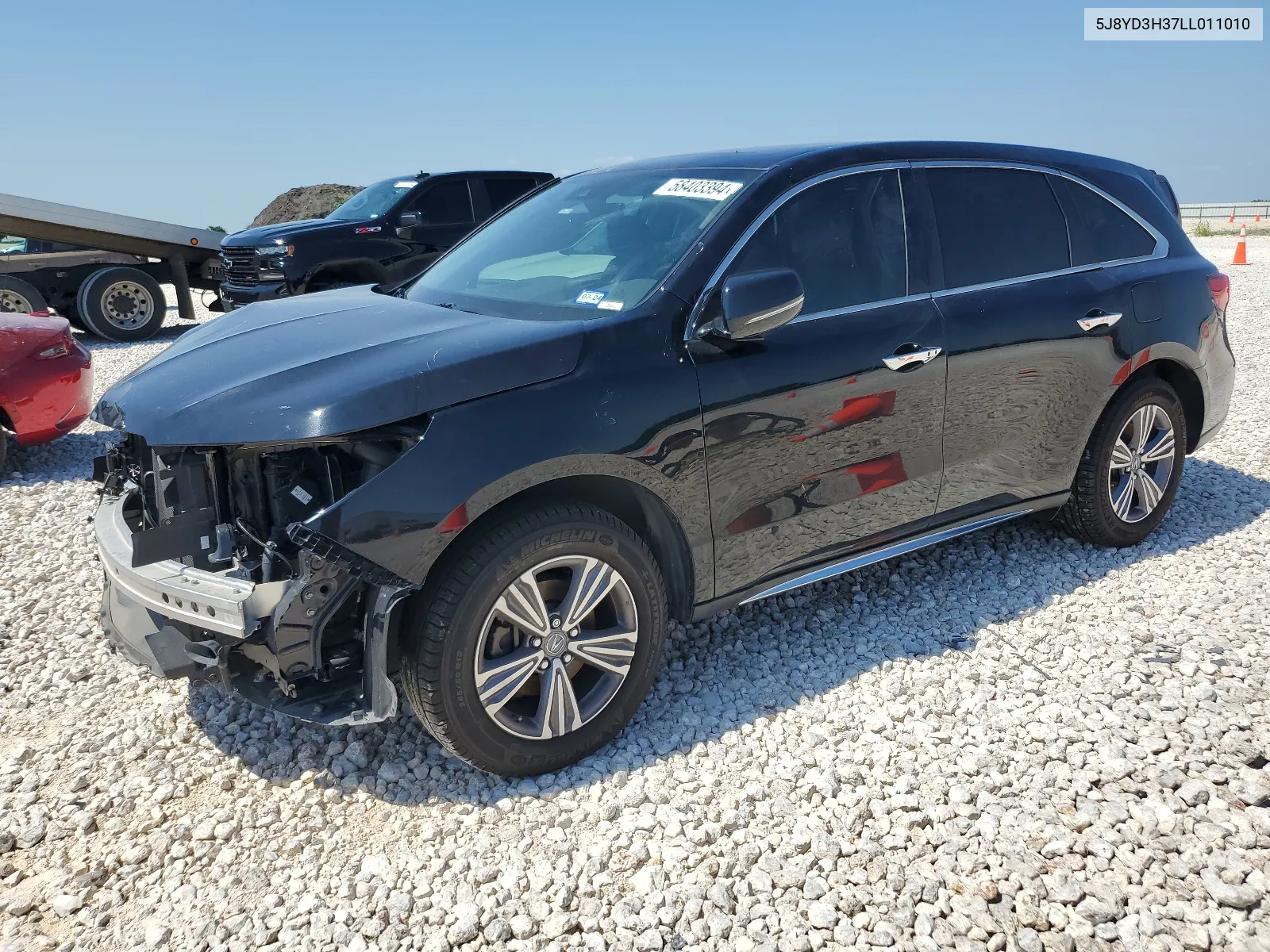 2020 Acura Mdx VIN: 5J8YD3H37LL011010 Lot: 58403394