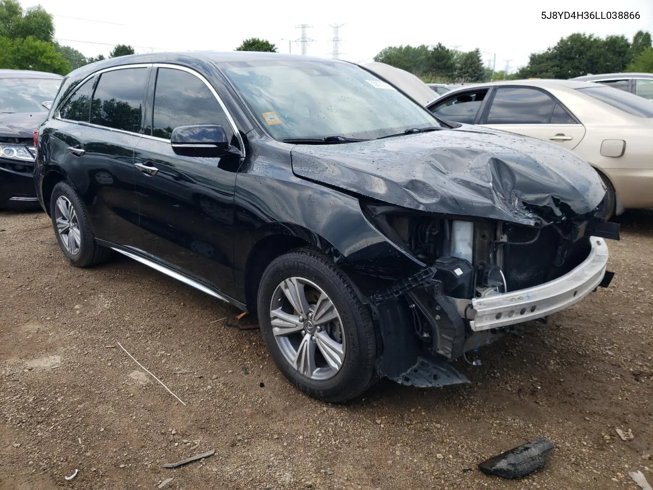 2020 Acura Mdx VIN: 5J8YD4H36LL038866 Lot: 58627764