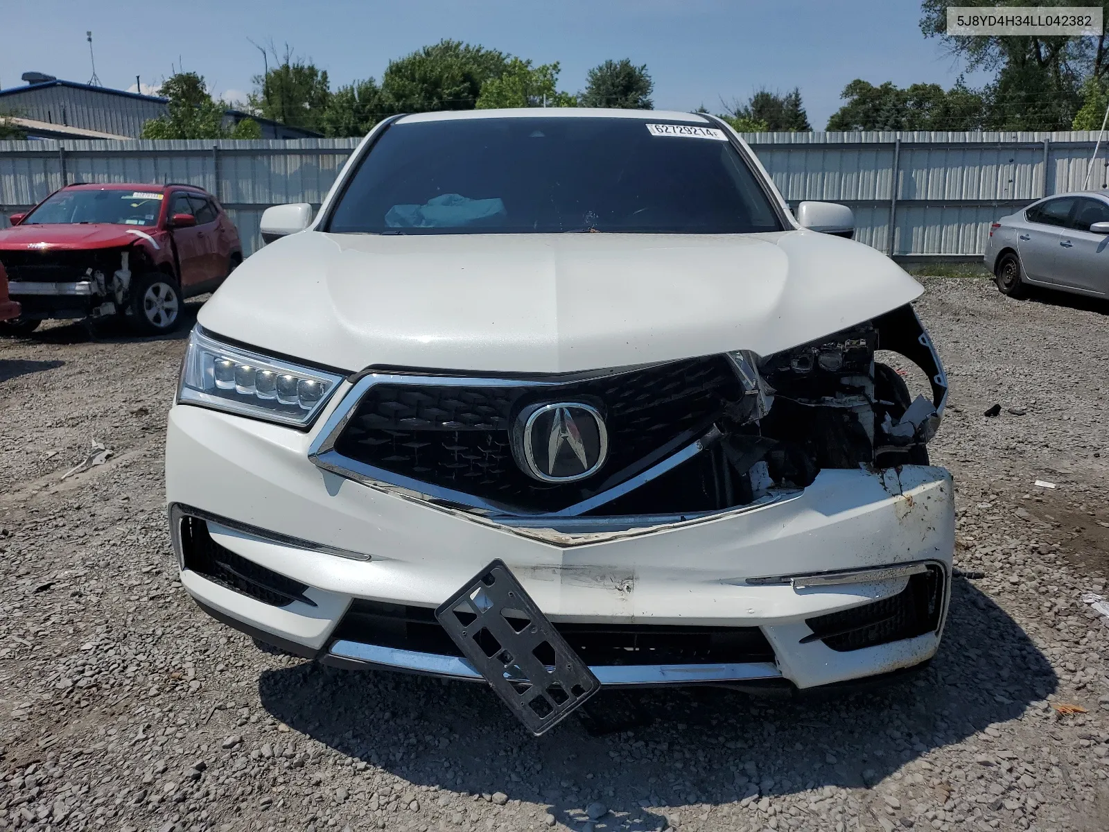 2020 Acura Mdx VIN: 5J8YD4H34LL042382 Lot: 62729214