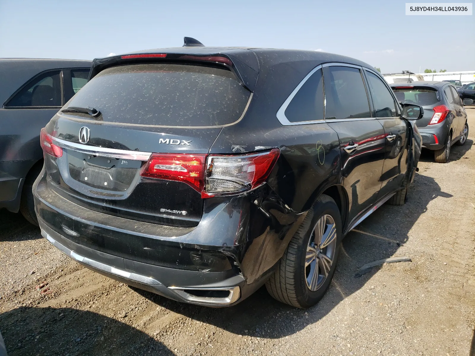 2020 Acura Mdx VIN: 5J8YD4H34LL043936 Lot: 65400104