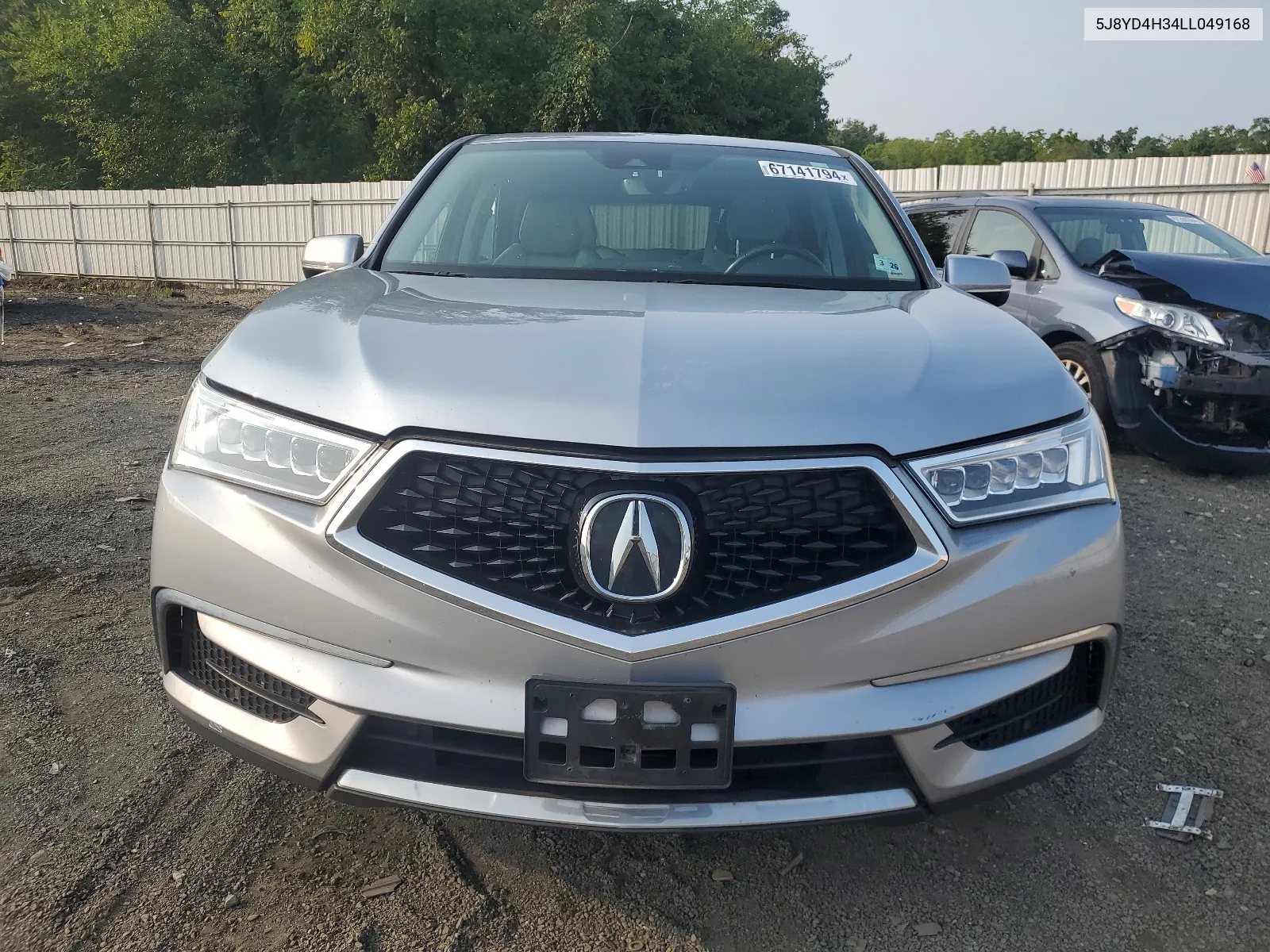 2020 Acura Mdx VIN: 5J8YD4H34LL049168 Lot: 67141794