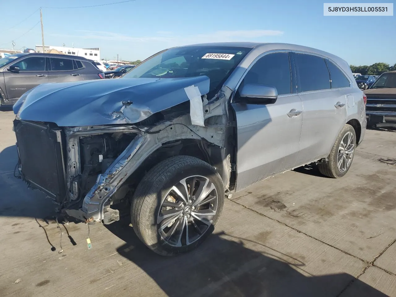 2020 Acura Mdx Technology VIN: 5J8YD3H53LL005531 Lot: 69195844