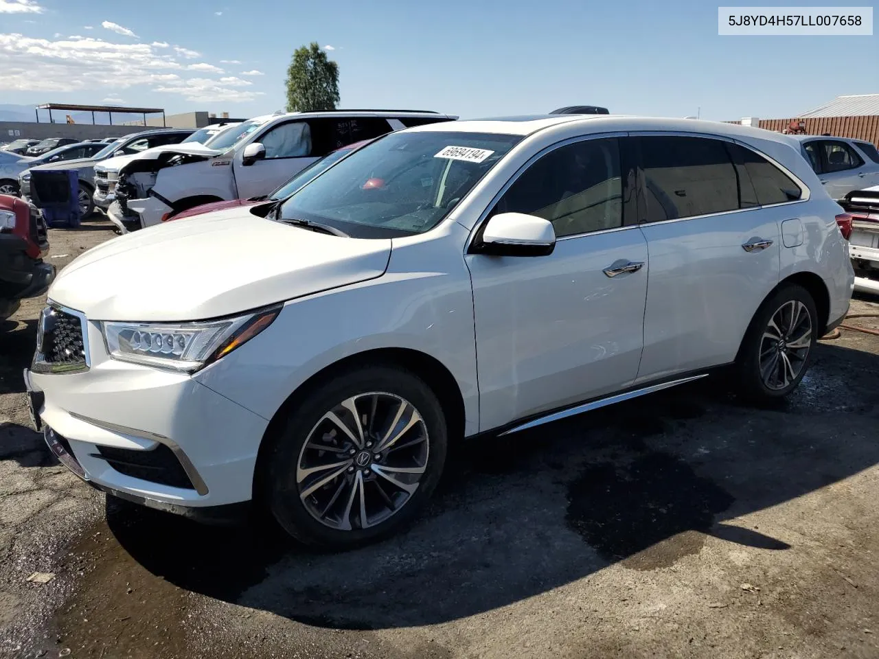 2020 Acura Mdx Technology VIN: 5J8YD4H57LL007658 Lot: 69694194