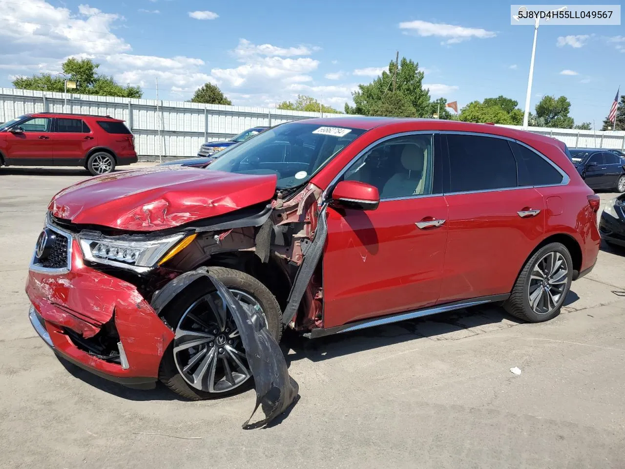 2020 Acura Mdx Technology VIN: 5J8YD4H55LL049567 Lot: 69862784