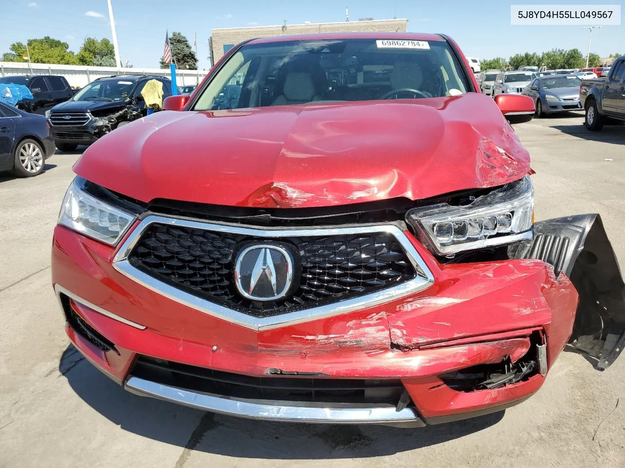 2020 Acura Mdx Technology VIN: 5J8YD4H55LL049567 Lot: 69862784