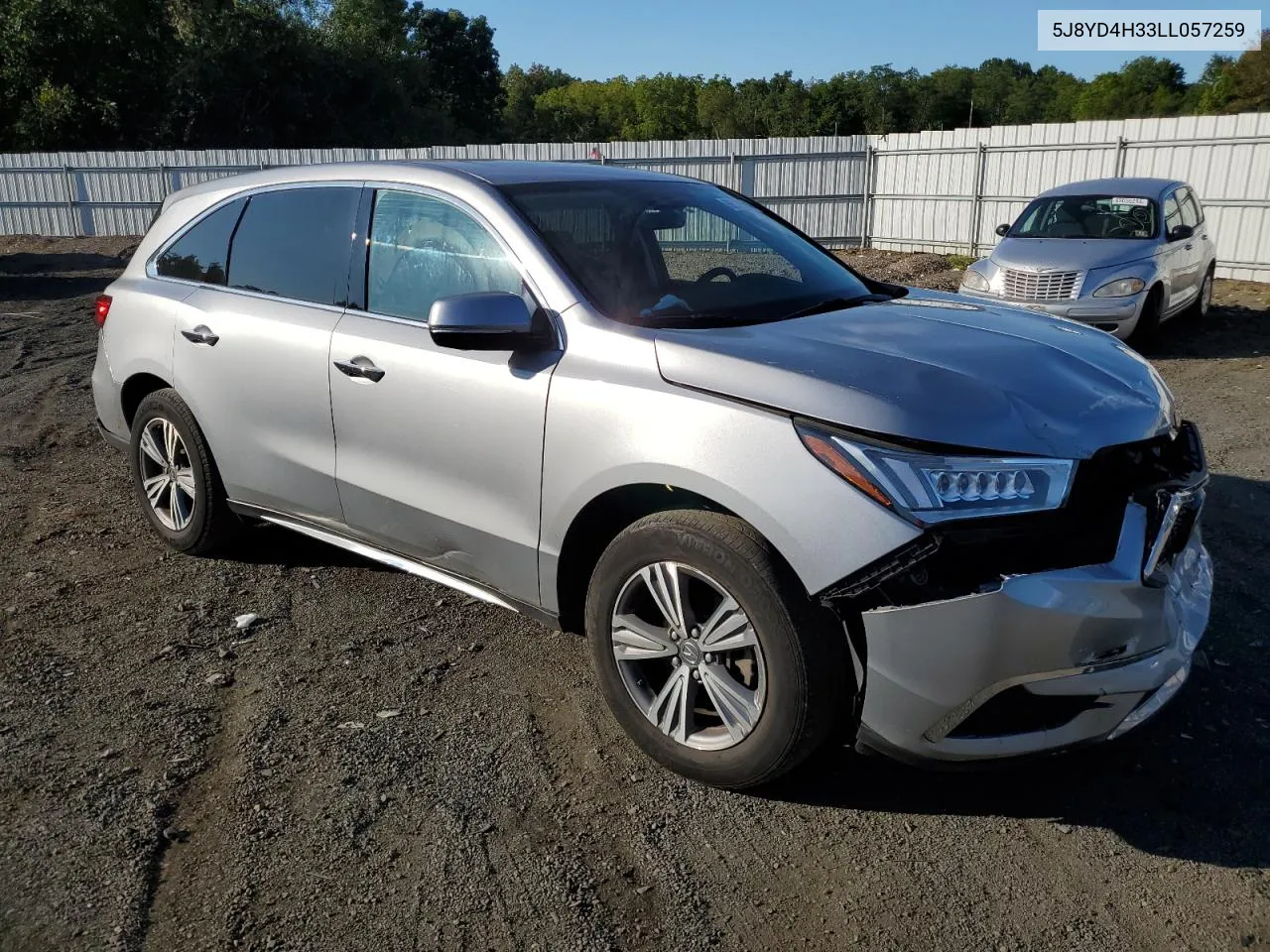 2020 Acura Mdx VIN: 5J8YD4H33LL057259 Lot: 69952174