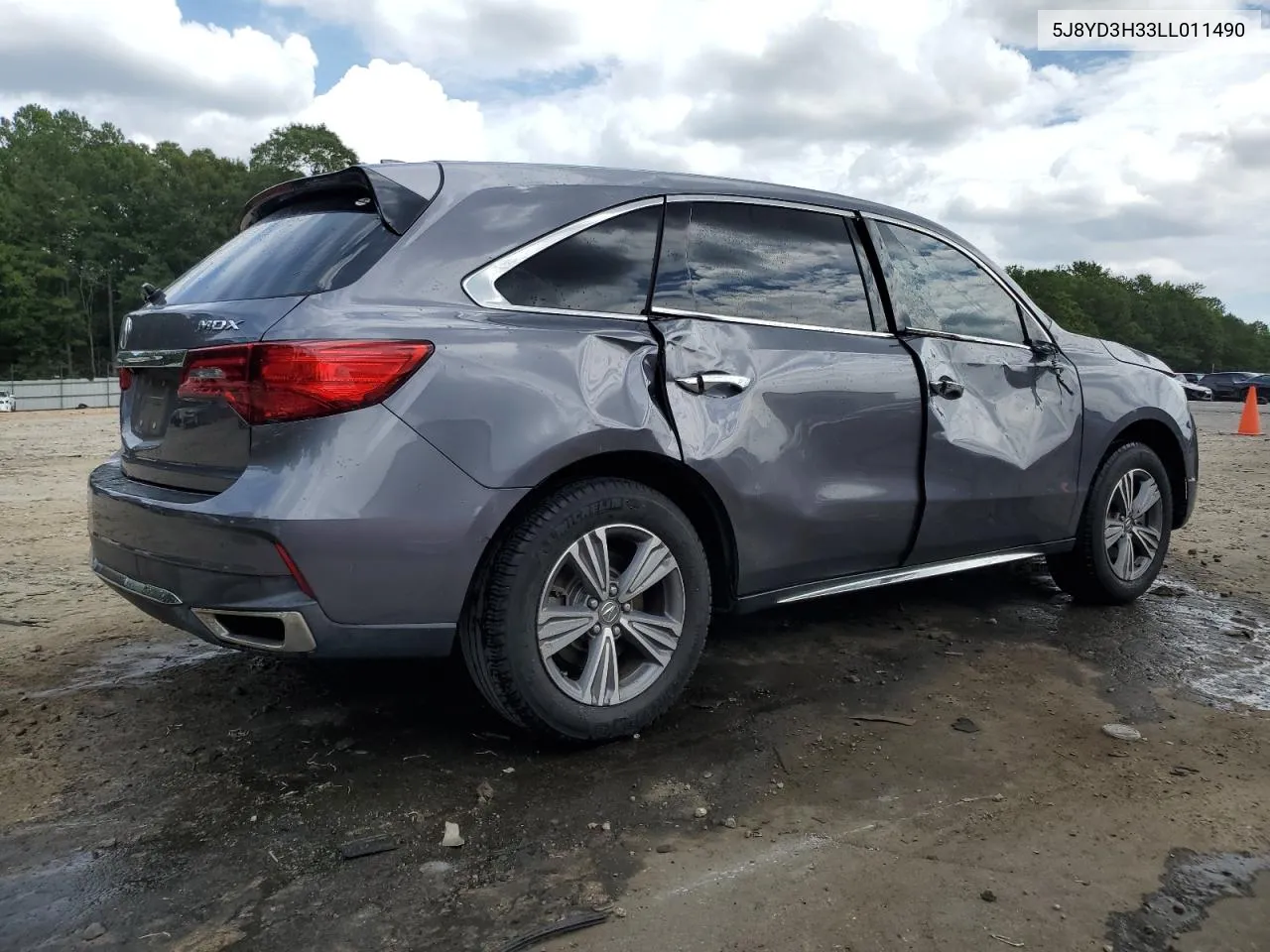 2020 Acura Mdx VIN: 5J8YD3H33LL011490 Lot: 70025084