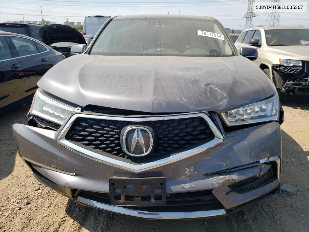 2020 Acura Mdx Technology VIN: 5J8YD4H58LL005367 Lot: 70177944