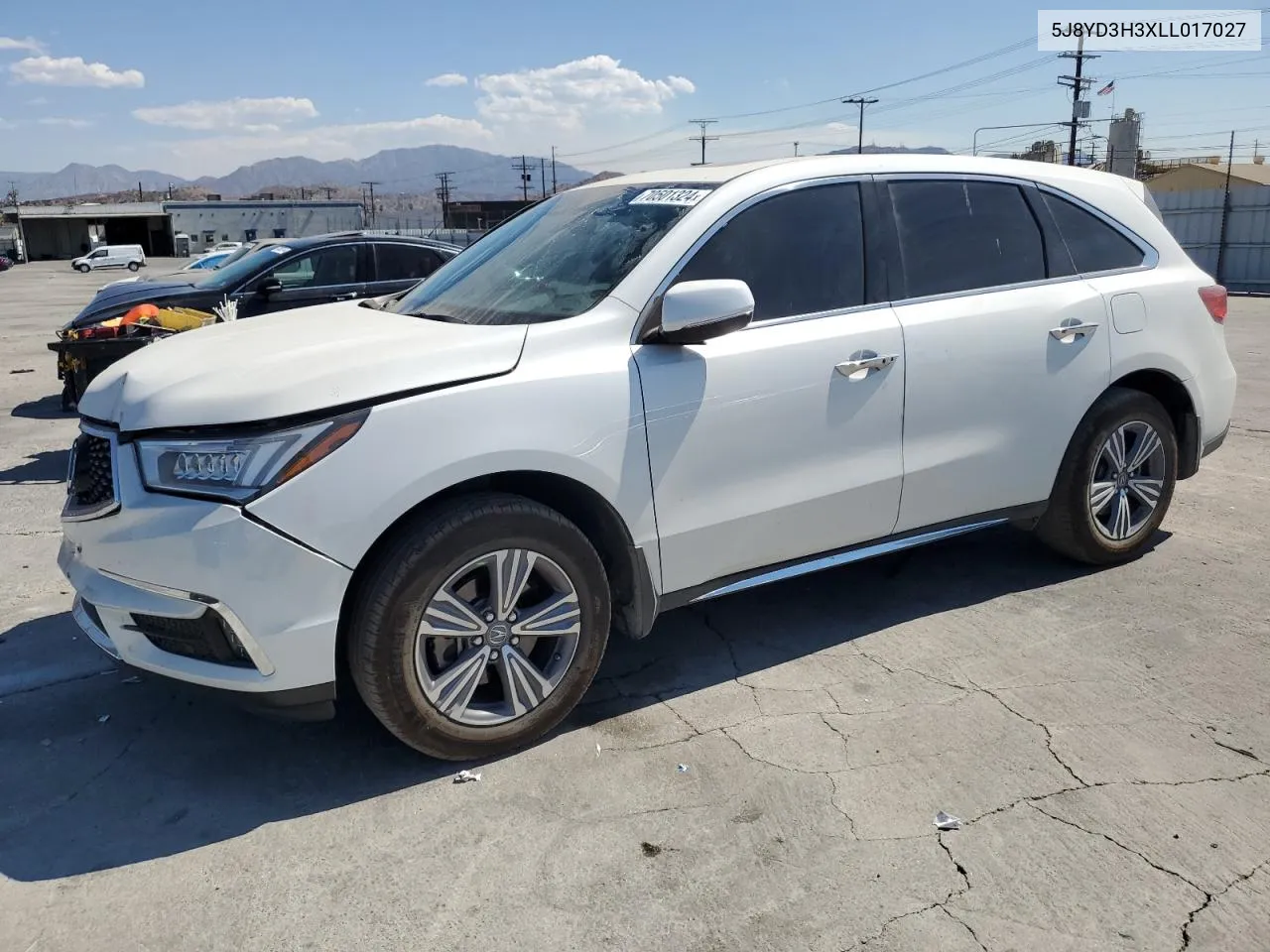 2020 Acura Mdx VIN: 5J8YD3H3XLL017027 Lot: 70501324