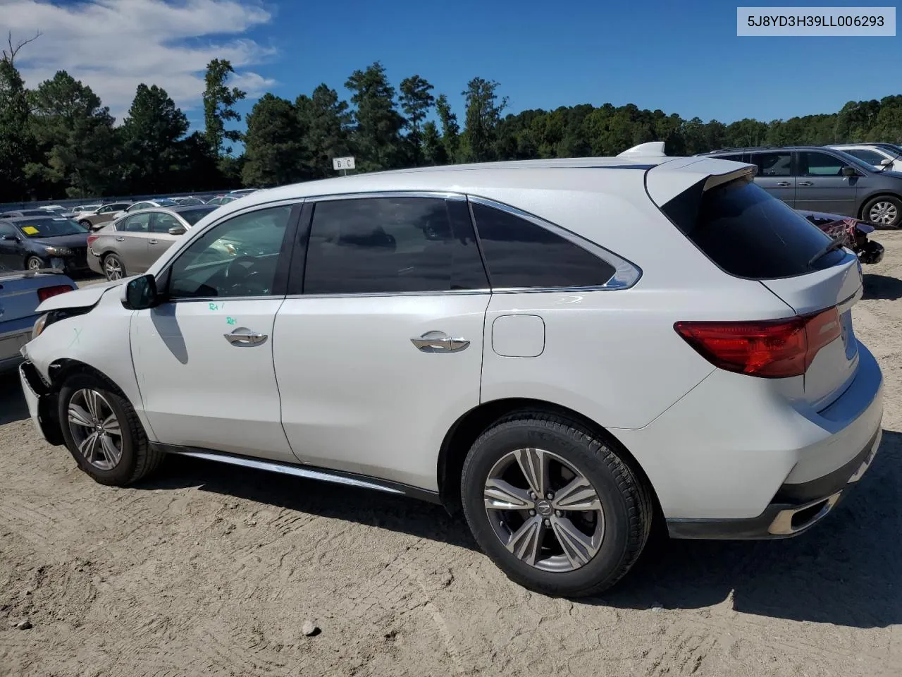 2020 Acura Mdx VIN: 5J8YD3H39LL006293 Lot: 70556914