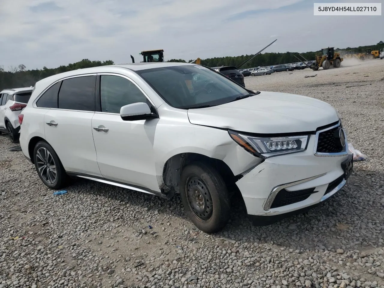 2020 Acura Mdx Technology VIN: 5J8YD4H54LL027110 Lot: 70978254