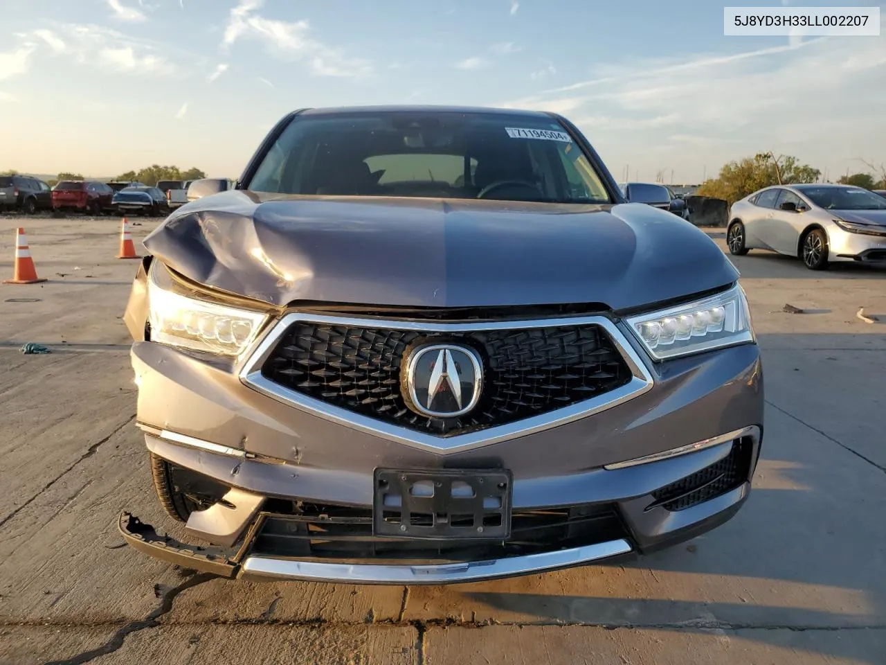 2020 Acura Mdx VIN: 5J8YD3H33LL002207 Lot: 71194504