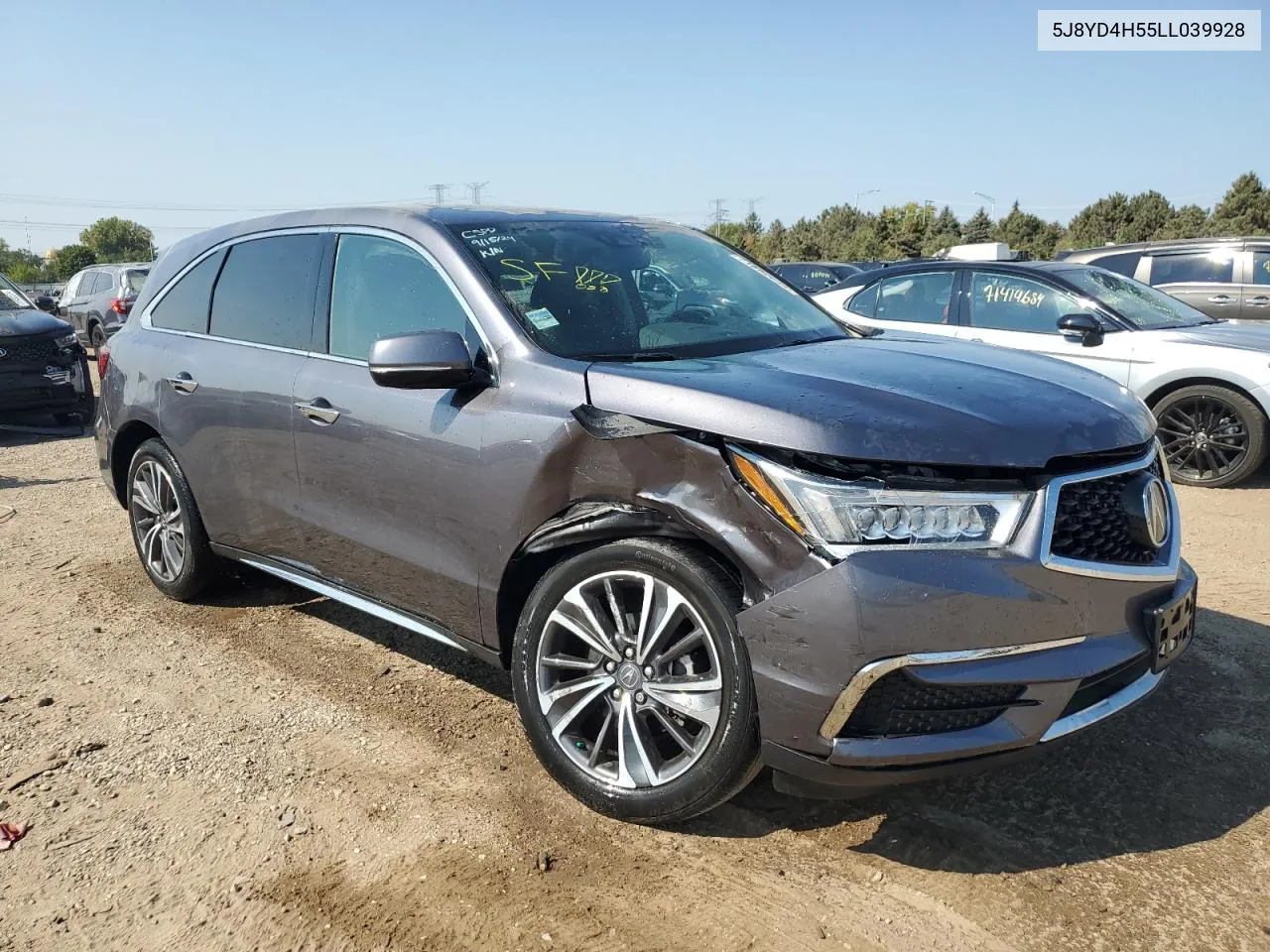 2020 Acura Mdx Technology VIN: 5J8YD4H55LL039928 Lot: 71892634