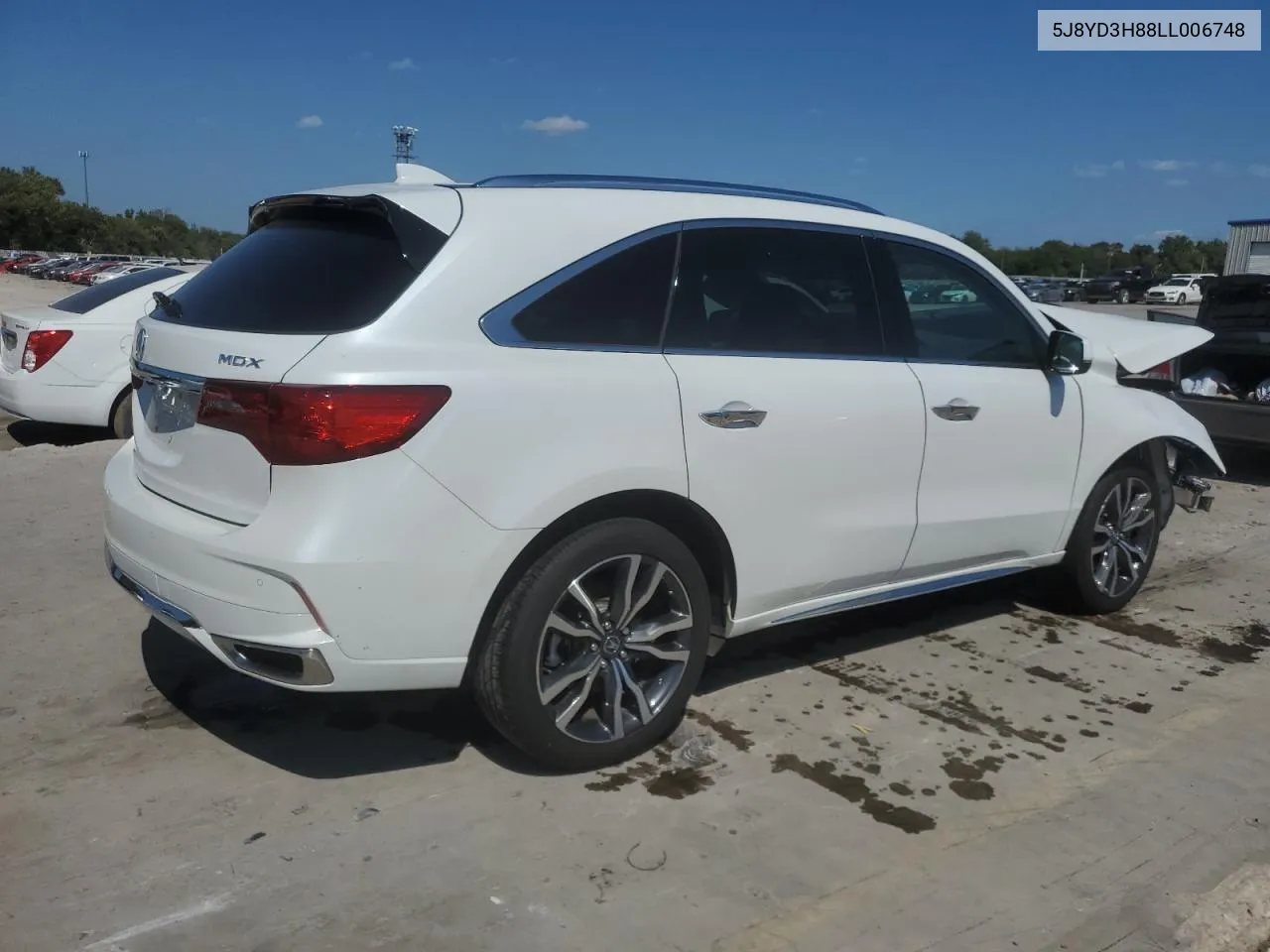 2020 Acura Mdx Advance VIN: 5J8YD3H88LL006748 Lot: 72359984