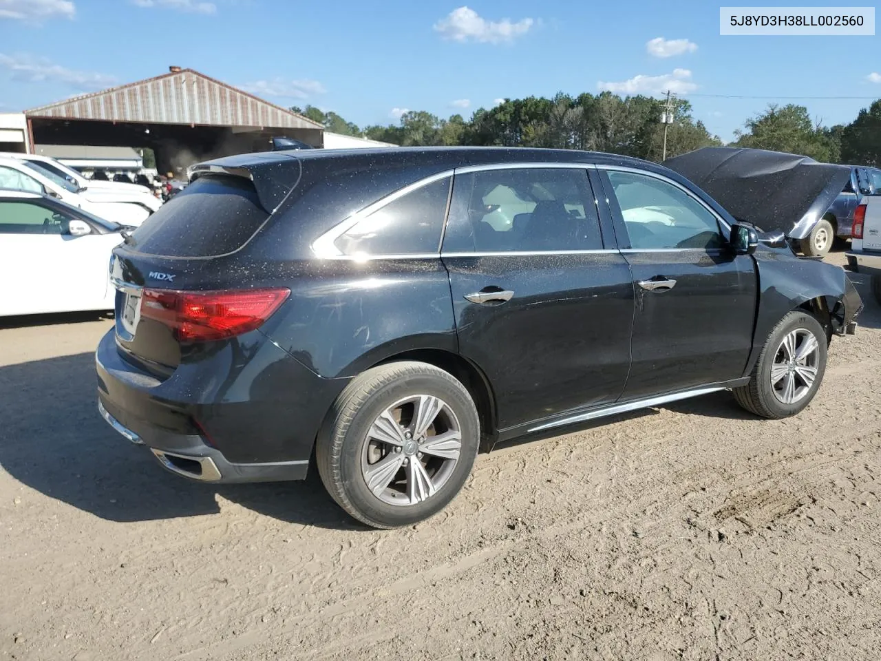 2020 Acura Mdx VIN: 5J8YD3H38LL002560 Lot: 72632874