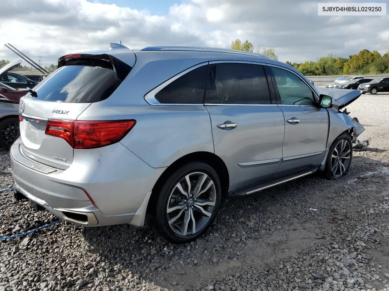 2020 Acura Mdx Advance VIN: 5J8YD4H85LL029250 Lot: 72891134