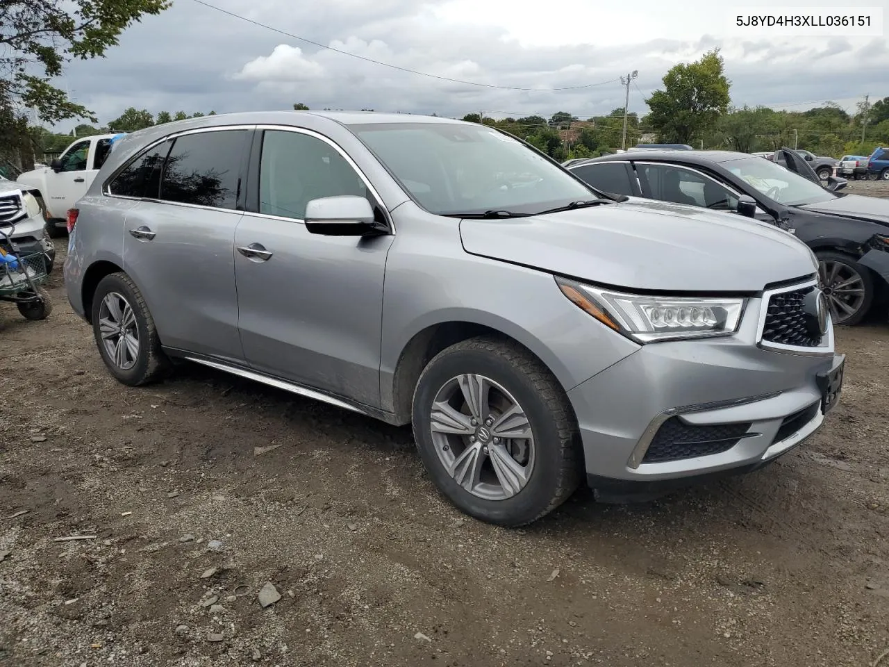 2020 Acura Mdx VIN: 5J8YD4H3XLL036151 Lot: 73222574