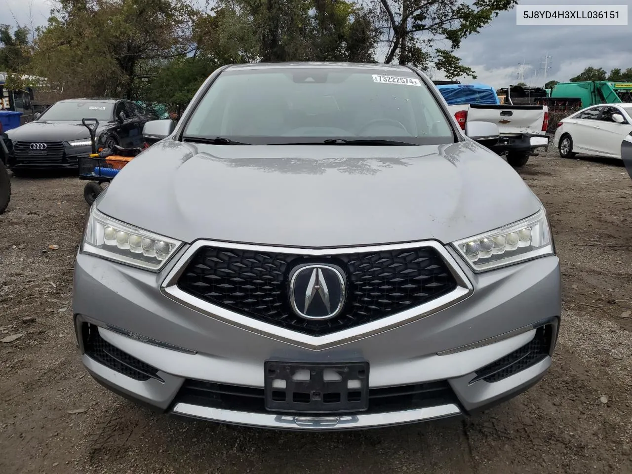 2020 Acura Mdx VIN: 5J8YD4H3XLL036151 Lot: 73222574