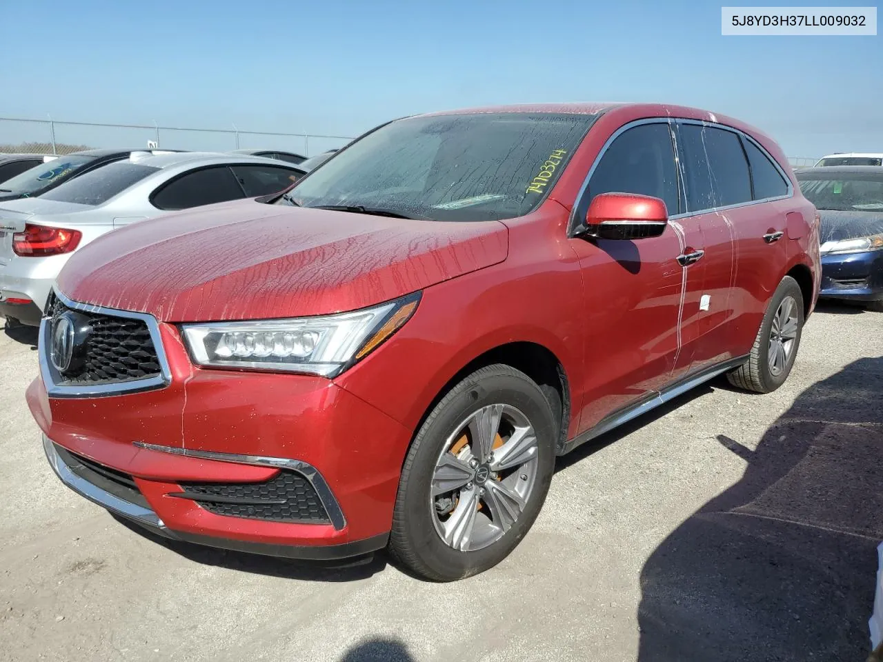 2020 Acura Mdx VIN: 5J8YD3H37LL009032 Lot: 74703274