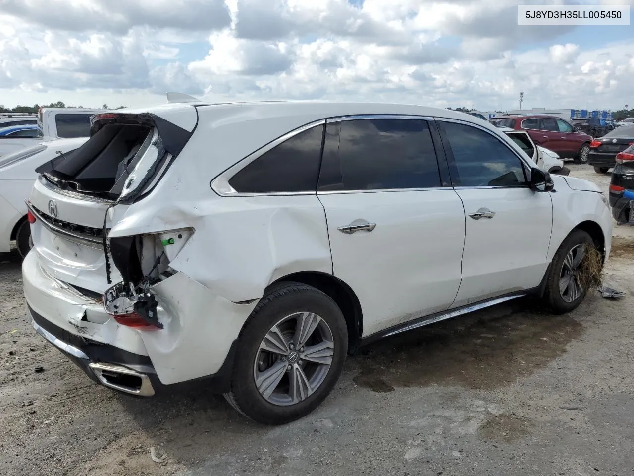 2020 Acura Mdx VIN: 5J8YD3H35LL005450 Lot: 75068504