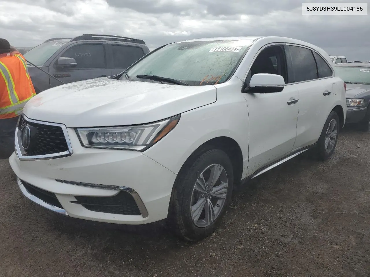 2020 Acura Mdx VIN: 5J8YD3H39LL004186 Lot: 75100494