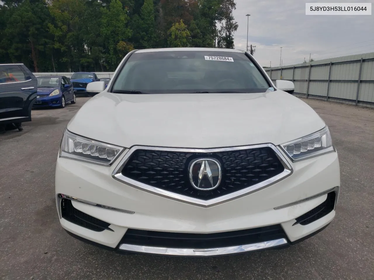 2020 Acura Mdx Technology VIN: 5J8YD3H53LL016044 Lot: 75728684