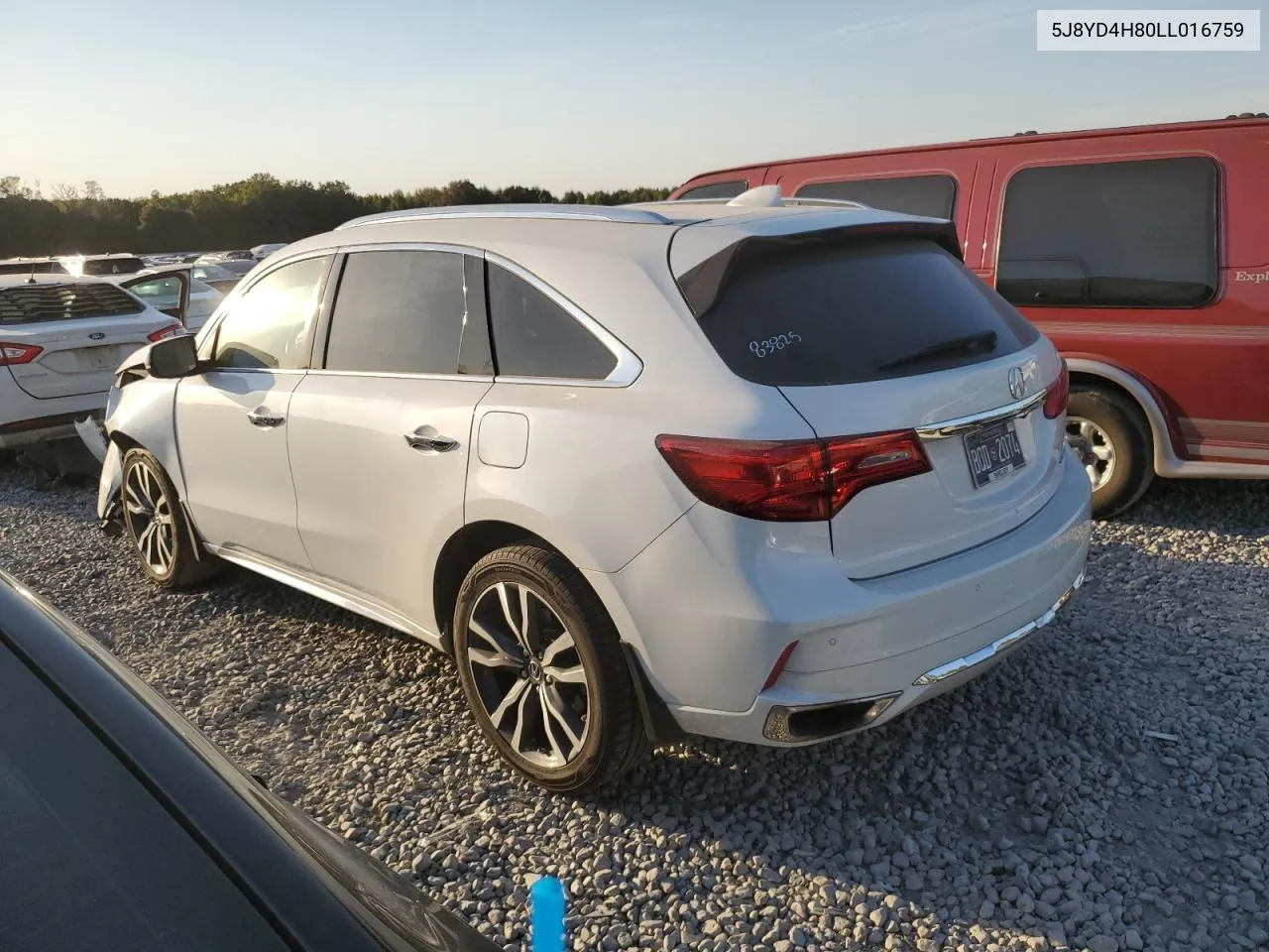 2020 Acura Mdx Advance VIN: 5J8YD4H80LL016759 Lot: 75856524