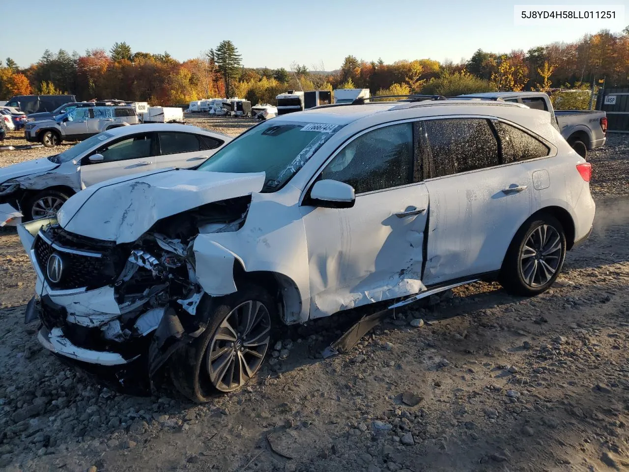 2020 Acura Mdx Technology VIN: 5J8YD4H58LL011251 Lot: 76867484