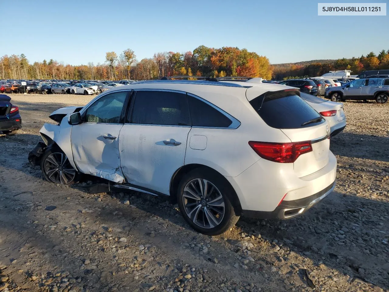 2020 Acura Mdx Technology VIN: 5J8YD4H58LL011251 Lot: 76867484