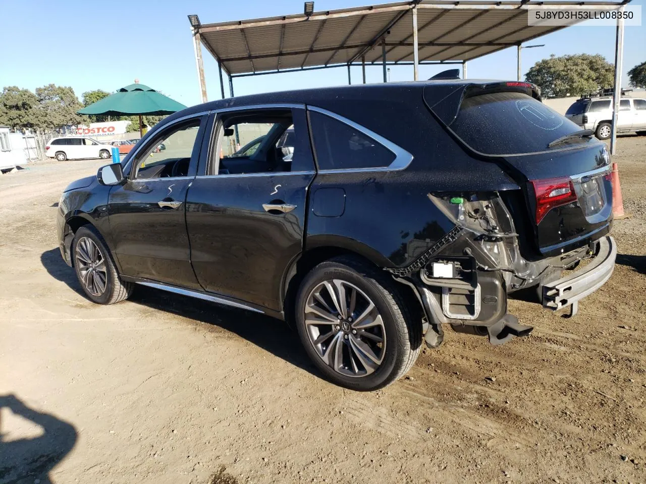 2020 Acura Mdx Technology VIN: 5J8YD3H53LL008350 Lot: 76965344