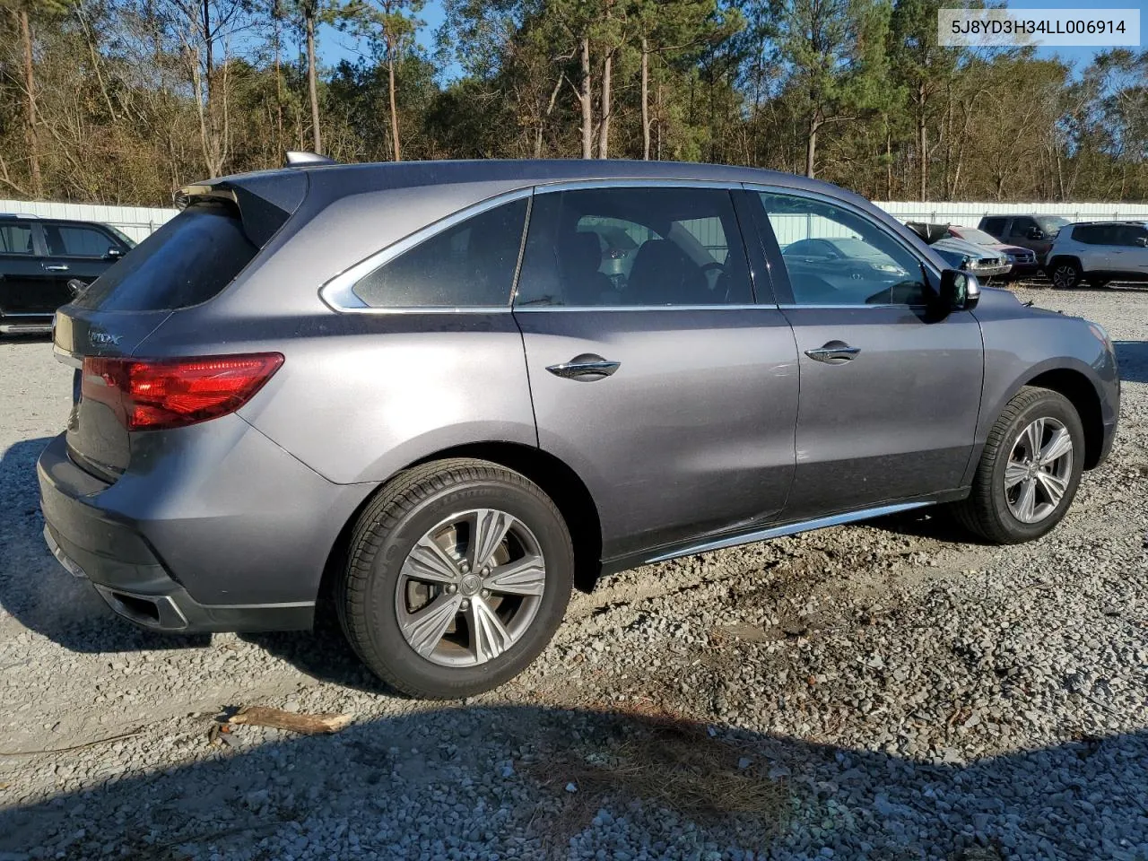 2020 Acura Mdx VIN: 5J8YD3H34LL006914 Lot: 77583794