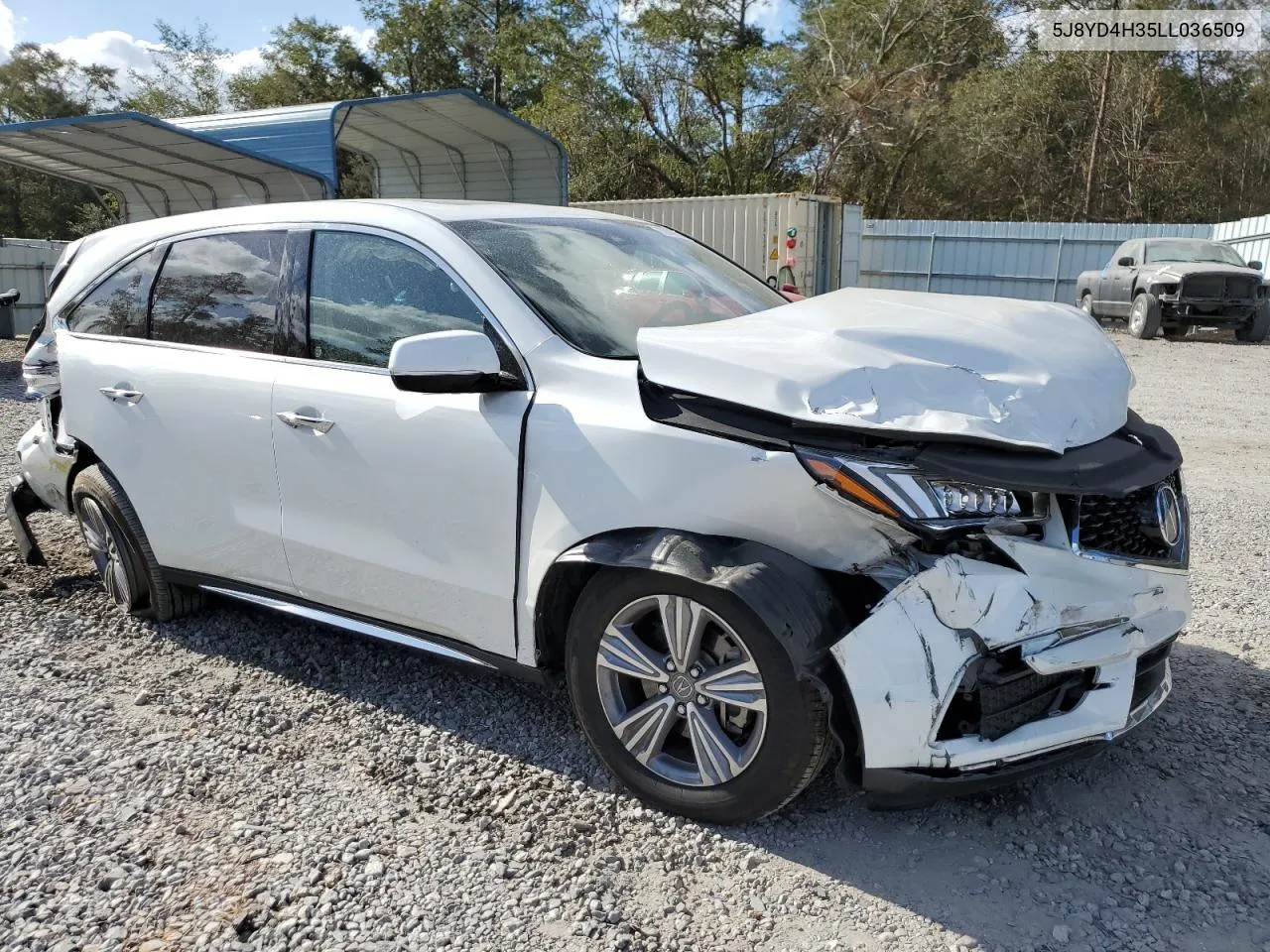 2020 Acura Mdx VIN: 5J8YD4H35LL036509 Lot: 77914014