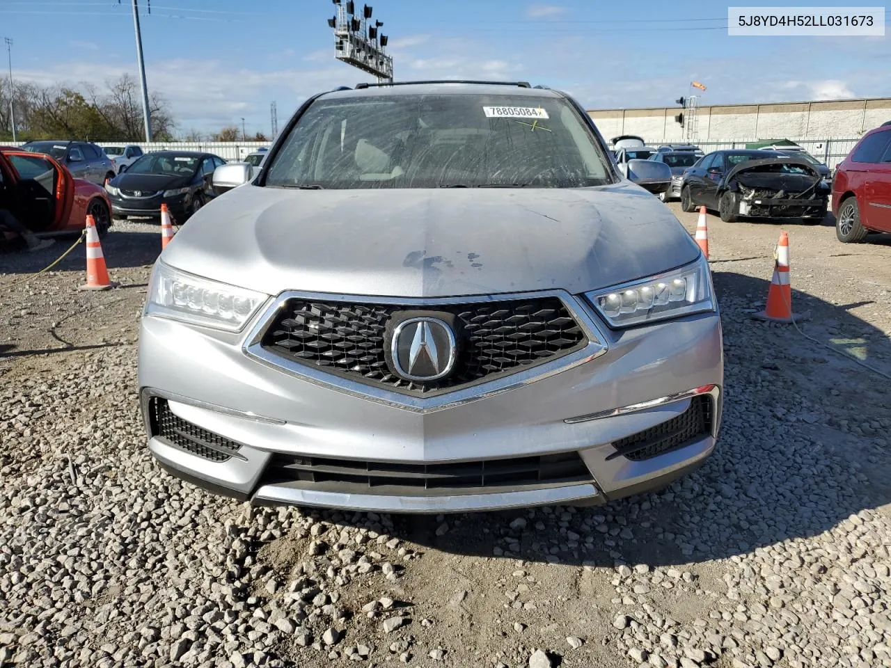 2020 Acura Mdx Technology VIN: 5J8YD4H52LL031673 Lot: 78805084