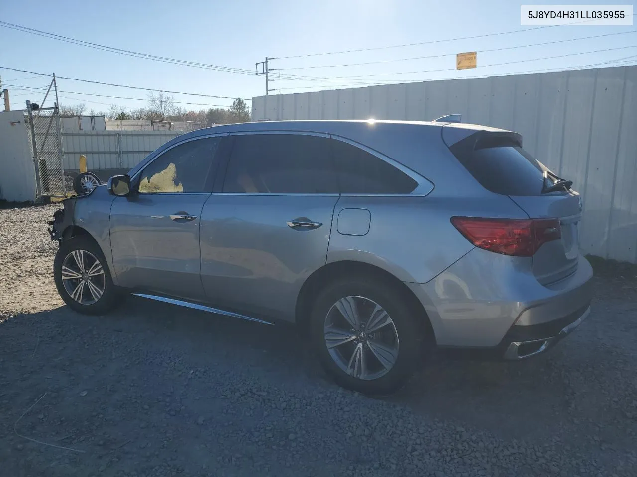 2020 Acura Mdx VIN: 5J8YD4H31LL035955 Lot: 80473874