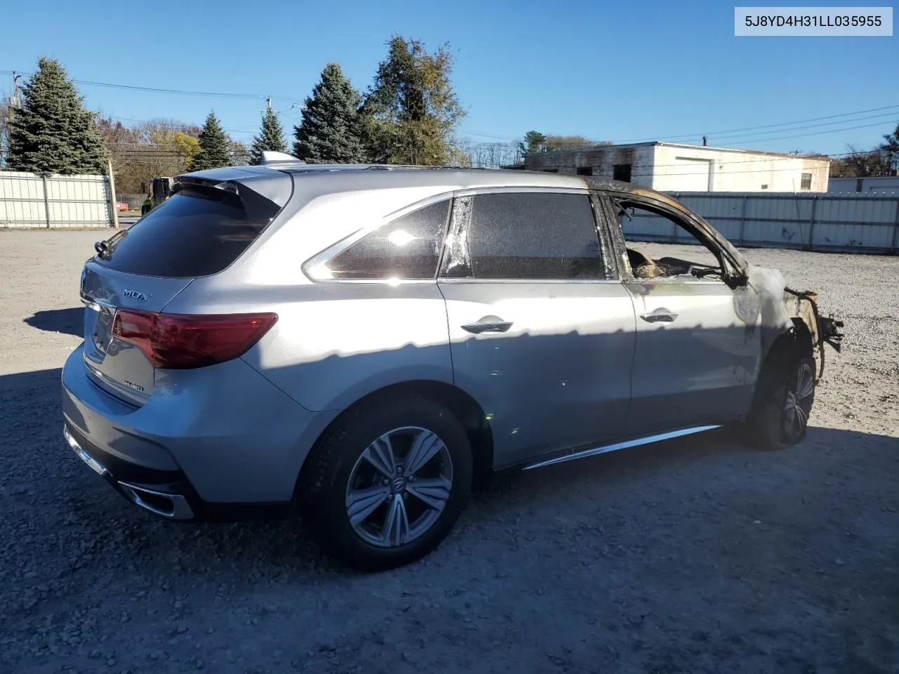 2020 Acura Mdx VIN: 5J8YD4H31LL035955 Lot: 80473874