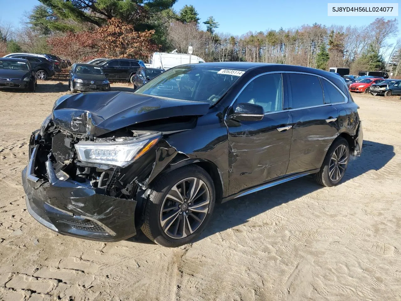 2020 Acura Mdx Technology VIN: 5J8YD4H56LL024077 Lot: 80635114