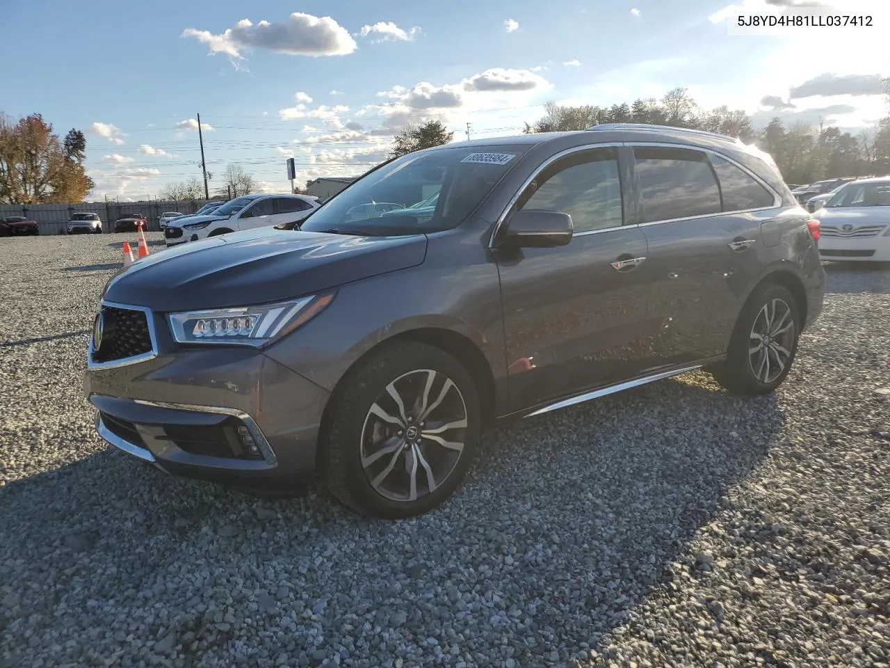 2020 Acura Mdx Advance VIN: 5J8YD4H81LL037412 Lot: 80635984