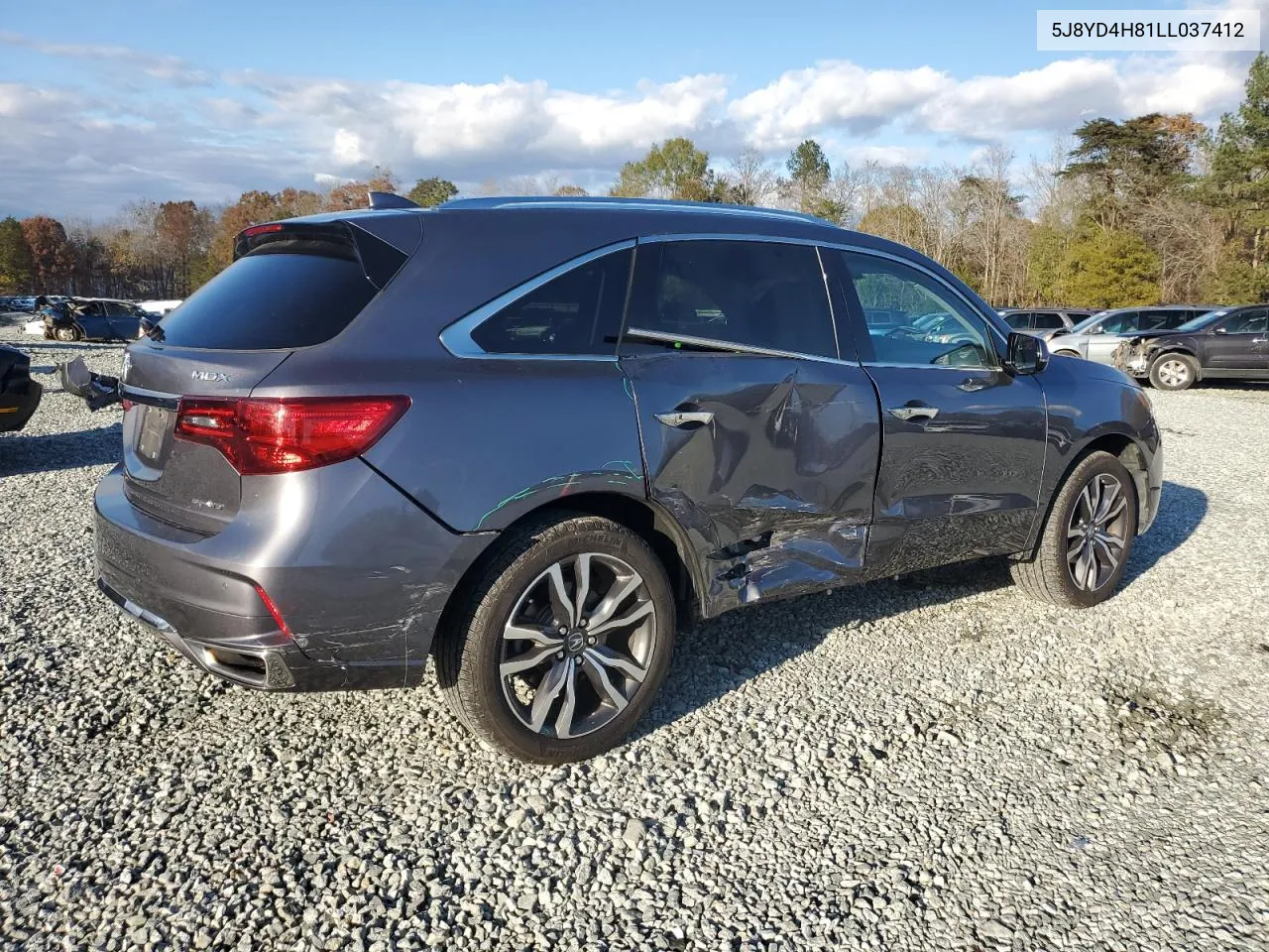 2020 Acura Mdx Advance VIN: 5J8YD4H81LL037412 Lot: 80635984